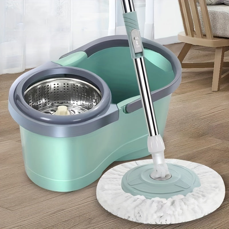 Versatile Hands-Free Spin Mop and Bucket Set - Ideal for Wet or Dry Cleaning on Various Floor Surfaces - Great for Home Cleaning, School Supplies, Marine Adventures & Holiday Season