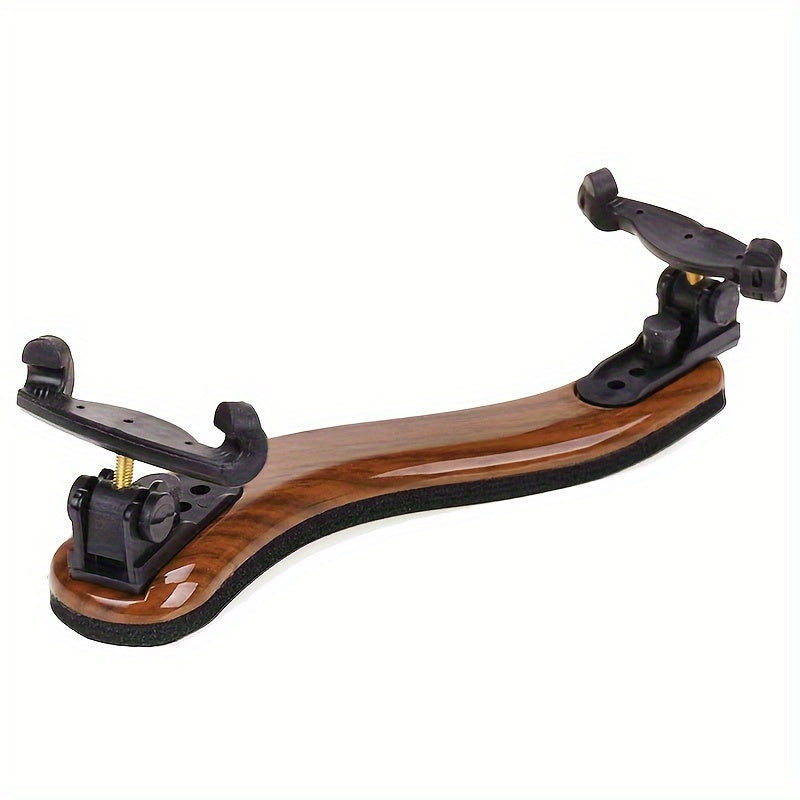 Maple wood violin shoulder rest with comfort padding - adjustable and durable for students and professionals. Can be finely adjusted.