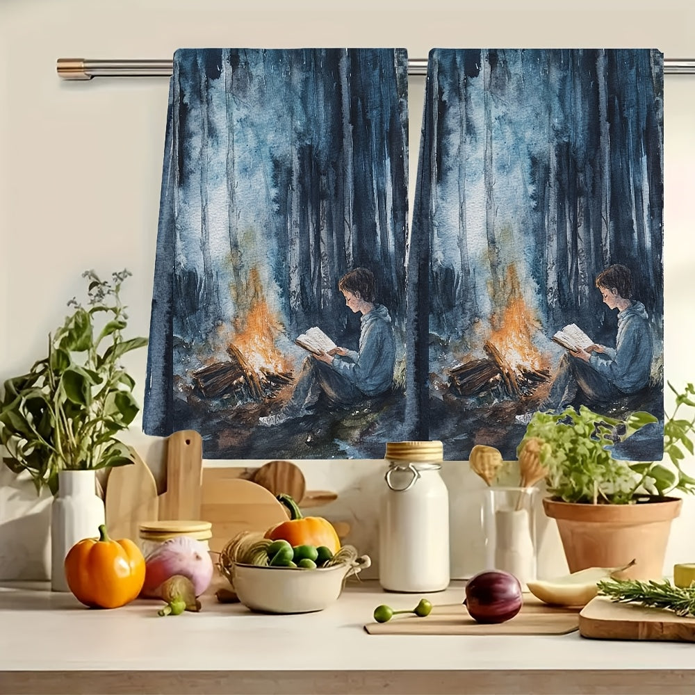 2 pieces of ultra soft kitchen towels featuring a marshmallows and ghost stories design. These highly absorbent dish hand towels are perfect for holiday decor. They are machine washable and measure 16x24 inches. Product code: 2KYSYS1218328