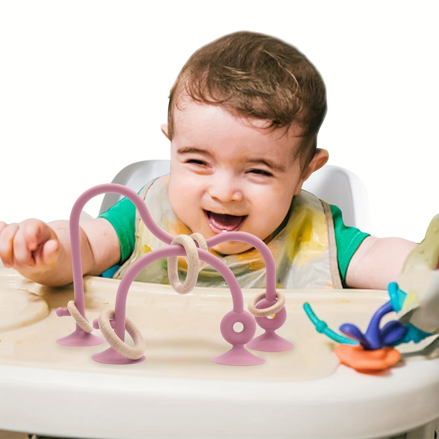 Toys made of silicone, toys for babies' sensory development, and educational toys