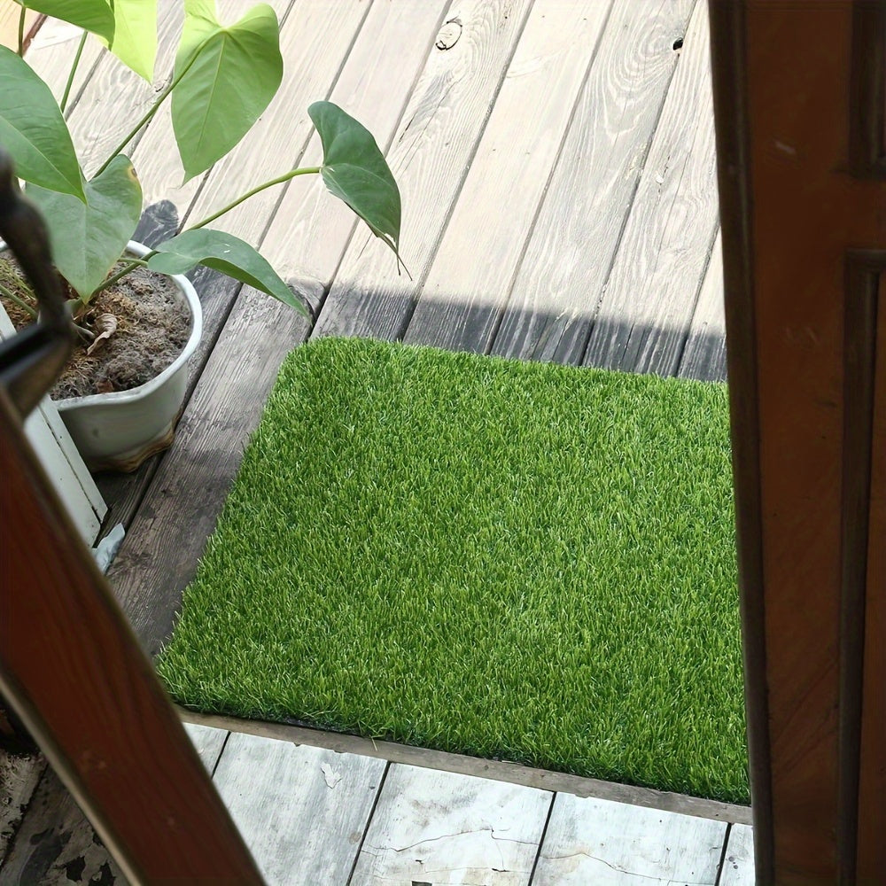 Top-Quality Artificial Turf Mat for Indoor and Outdoor Applications: Ideal for Decks, Porches, Entrances, Pet Areas, and Grocery Store Display Pads