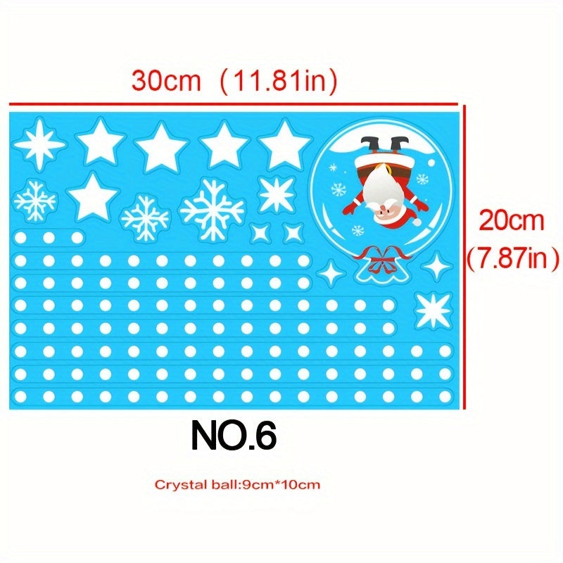 Get in the festive spirit with our 2024 Christmas Window Clings! This set includes 1pc featuring charming Snowflake & Santa Designs. These removable electrostatic stickers are perfect for decorating your home or shop during the holiday season. Bring some