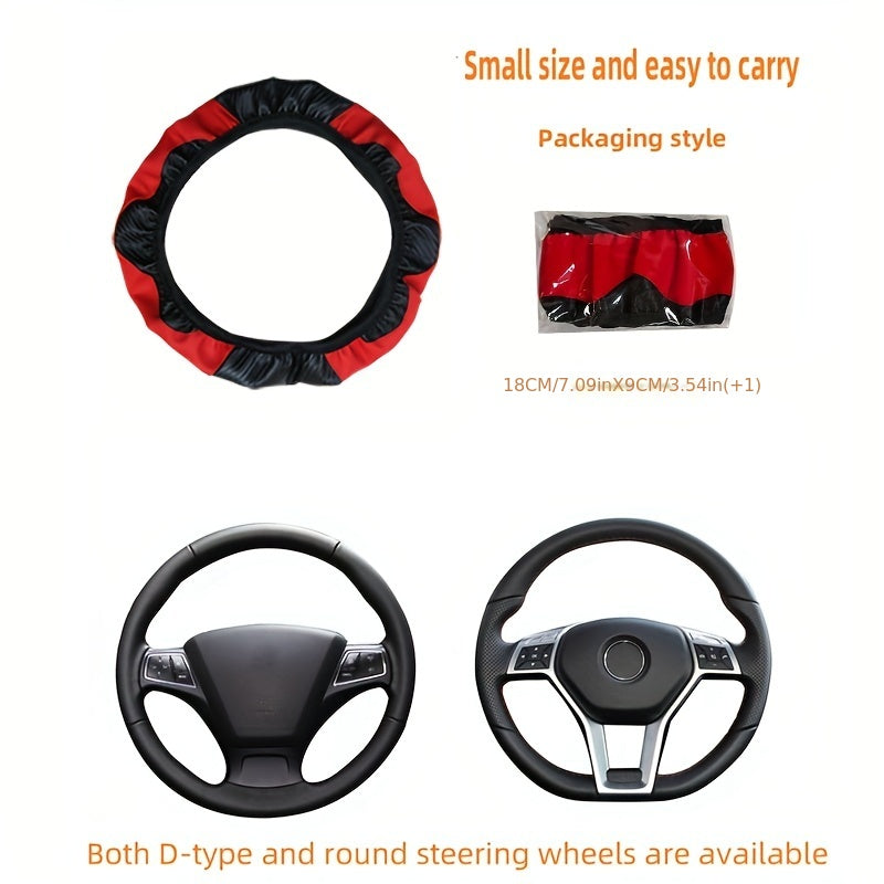 Inner Circle Car Steering Wheel Cover, Carbon Fiber, Non-Slip, 37-38CM, Accessories