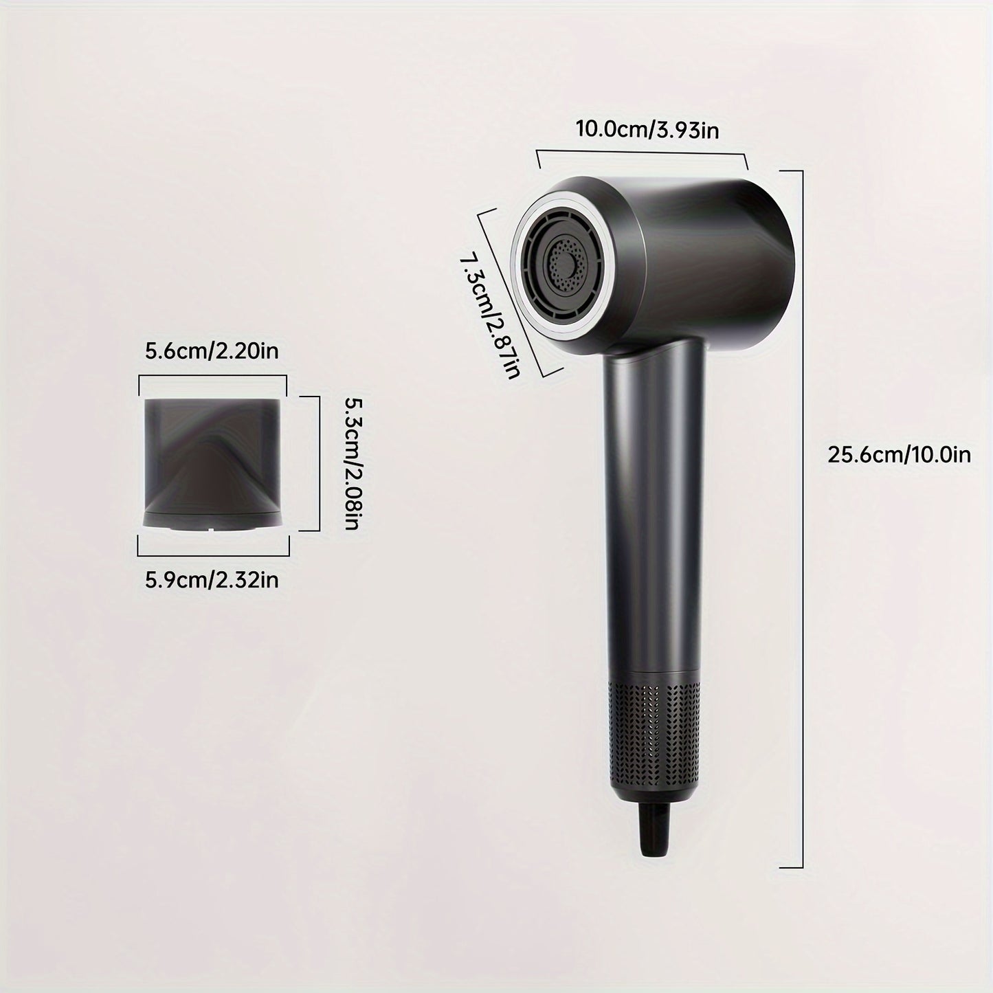 UOOGOU Professional Negative Ion Hair Dryer: Portable, Quick-Dry with Scent, 3 Heat Settings, 2 Speed Controls, 360° Rotating Magnetic Nozzle, Low Noise, Ideal for Home, Travel & Salons, in