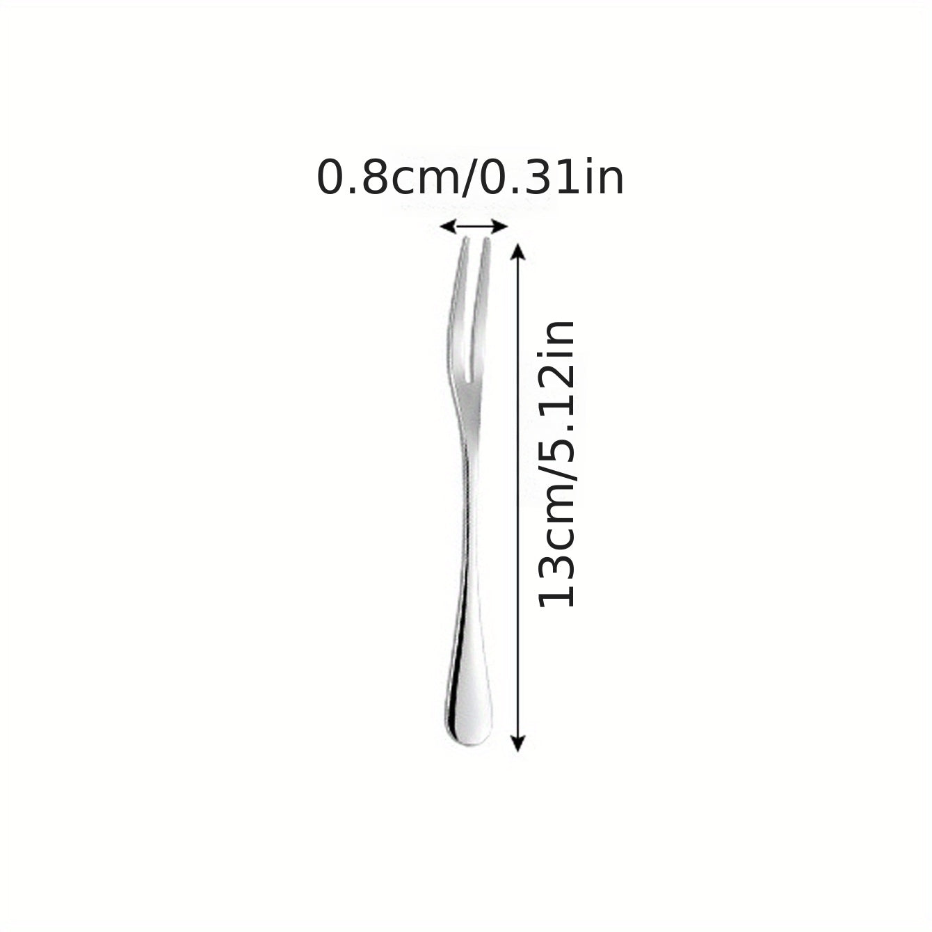 10 stainless steel fruit forks for multiple kitchen uses.