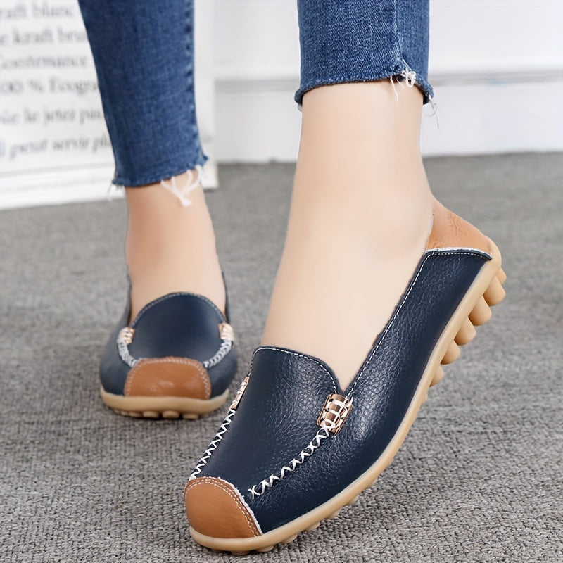 Women's low top colorblock slip-on casual shoes