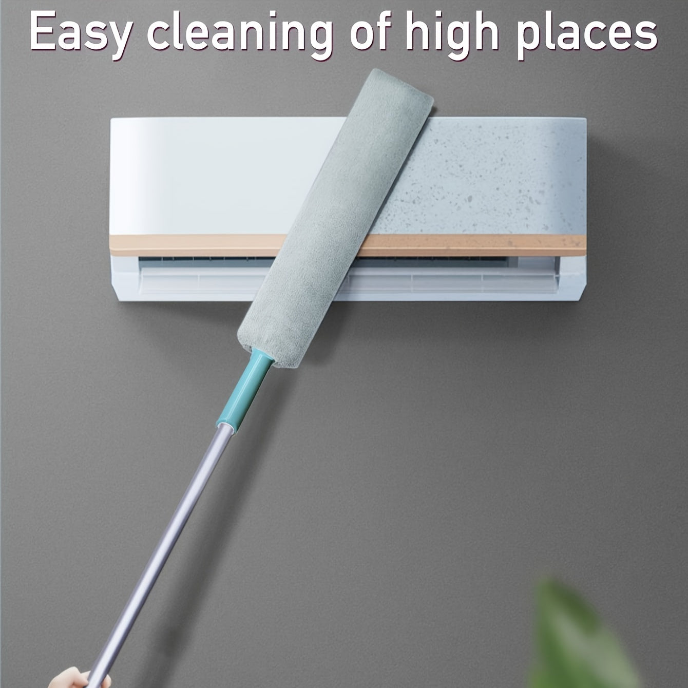 One washable bed bottom cleaning duster, with a retractable crevice dust cleaning brush and floor dusting brush. This durable and flexible duster brush is perfect for cleaning sofa beds and furniture bottoms. Great for all your cleaning needs, whether it