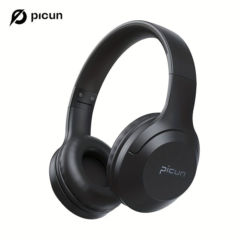 Picun B-01S Wireless Headphones: HD Stereo Sound, Built-in Microphones, Deep Bass, 46 Hours Playtime, Foldable Lightweight design, TF/Cellphone/PC/Home.