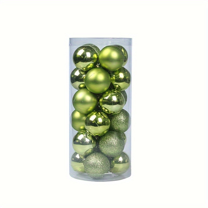 1.18 inch Christmas ball ornaments for holiday decorating. Pack of 24 shatterproof balls for Christmas trees, weddings, parties, and hanging decorations.