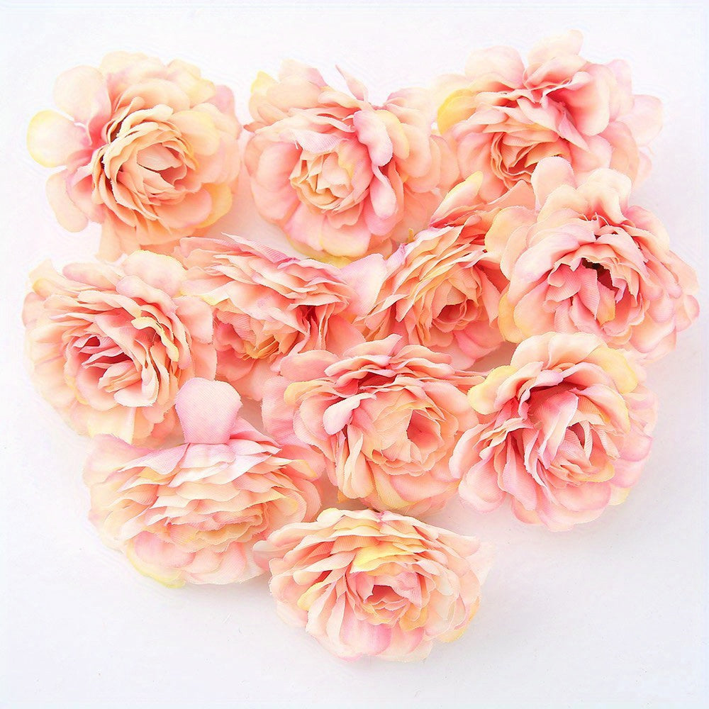 10/20pcs Multi-layer Rose Head Flower - Artificial DIY Wreath Material for Weddings and Home Decor