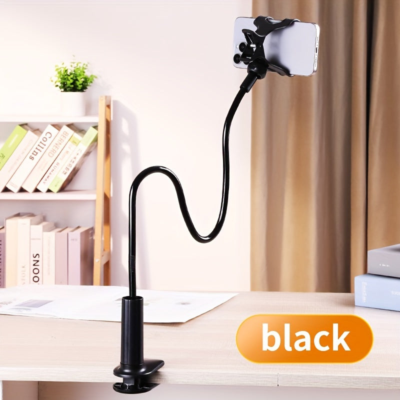 Cell Phone Clip On Stand Holder with Flexible Long Arm Lazy Bracket Mount Clamp for iPhone 15 Pro Max and 12-14.