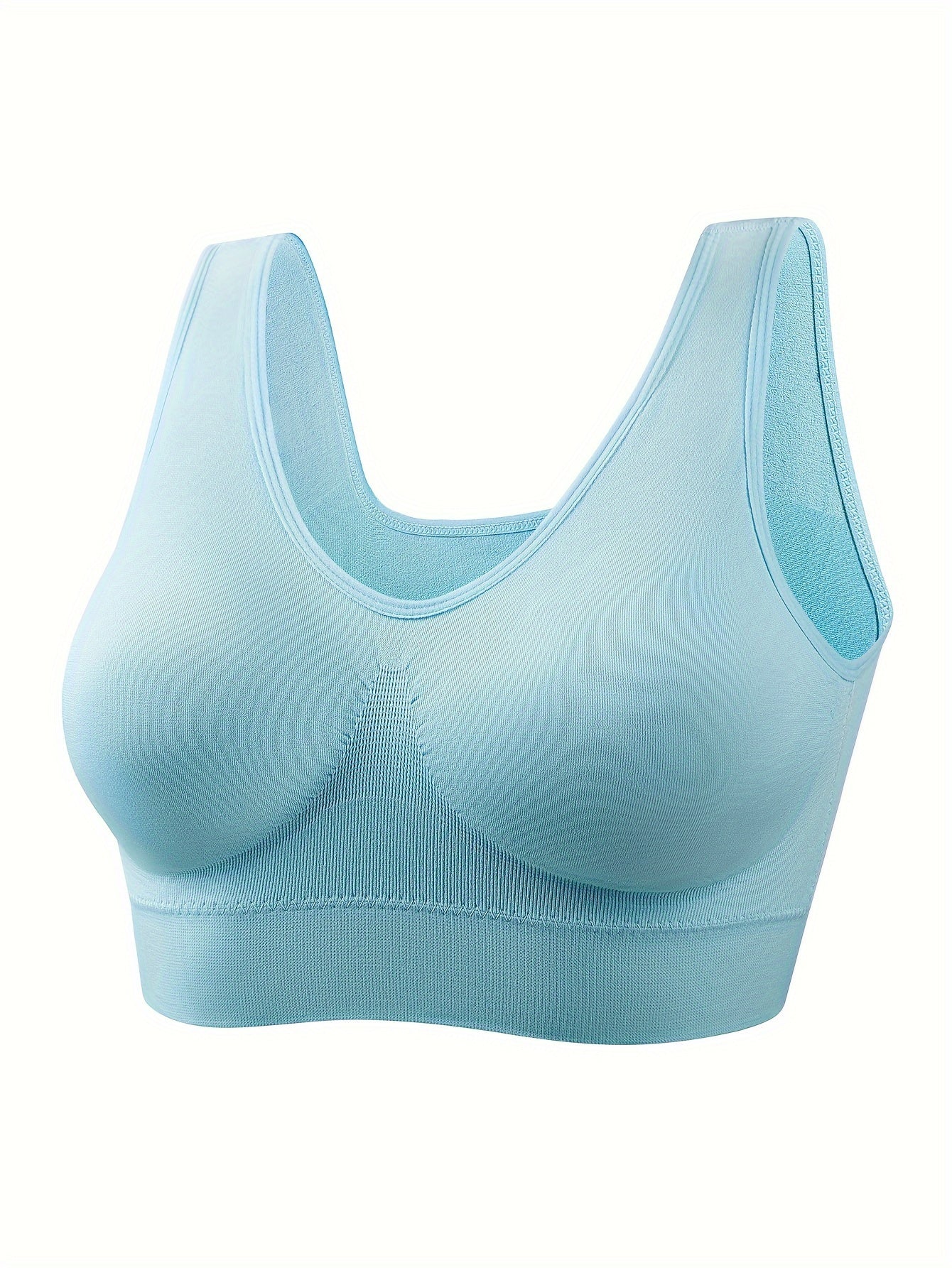 8 seamless wireless sports bras for women, ideal for running and fitness activities, with breathable and comfortable design.