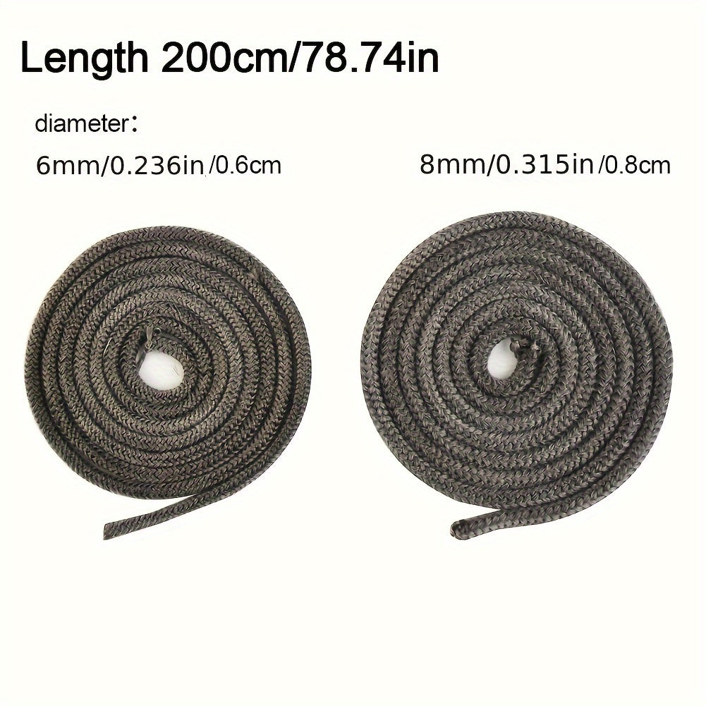 Our high-quality fiberglass seal rope is designed for high-temperature environments, making it ideal for wood stoves. The 198.12cm black door gasket is perfect for fireplaces and pellet stoves, enhancing efficiency and ensuring safe indoor use.