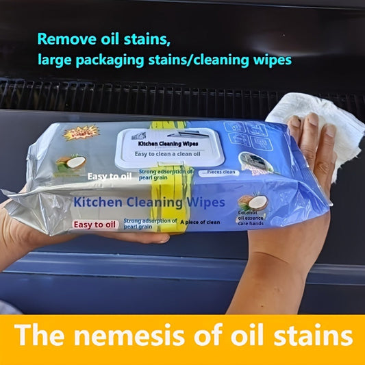 Household Wet Wipes: Gentle on Hands, Tough on Oil Stains. Essential for Kitchen Cleaning at Home