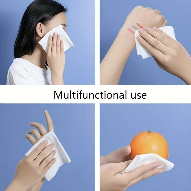 100% cotton disposable facial towels for home, salon, and travel. Unscented, soft, and skin-friendly. Chemical-free and suitable for all skin types. Unisex adult face cleaning towel roll.