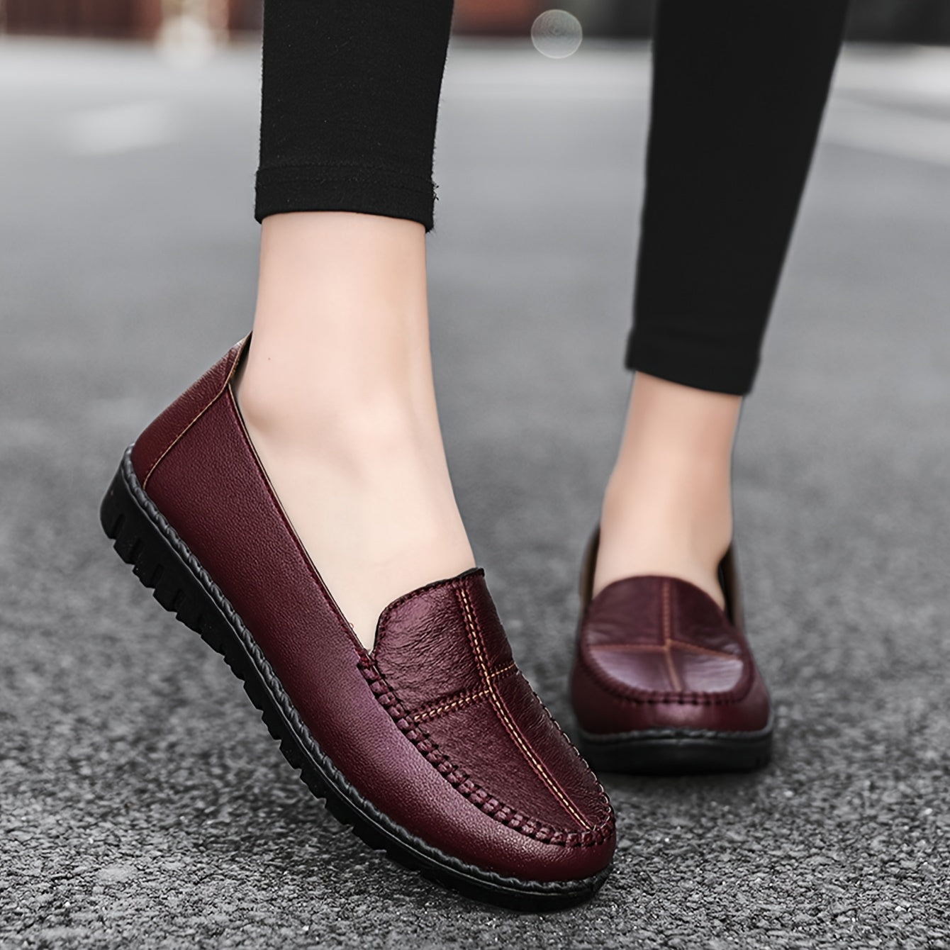 Women's trendy loafers with soft, wear-resistant sole for daily non-slip walking