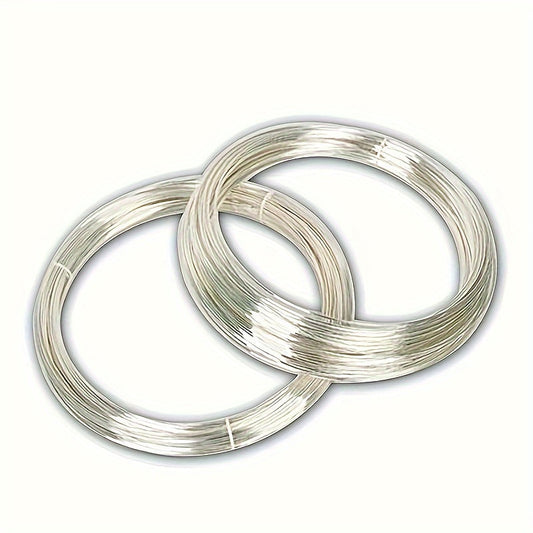 1 meter of 39.37 inch 925 Silver 0.3mm Silver Wire for creating DIY bracelets and necklaces.