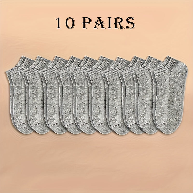 Breathable and lightweight ankle socks in packs of 10, 20, 40, or 60, ideal for sports and daily wear.