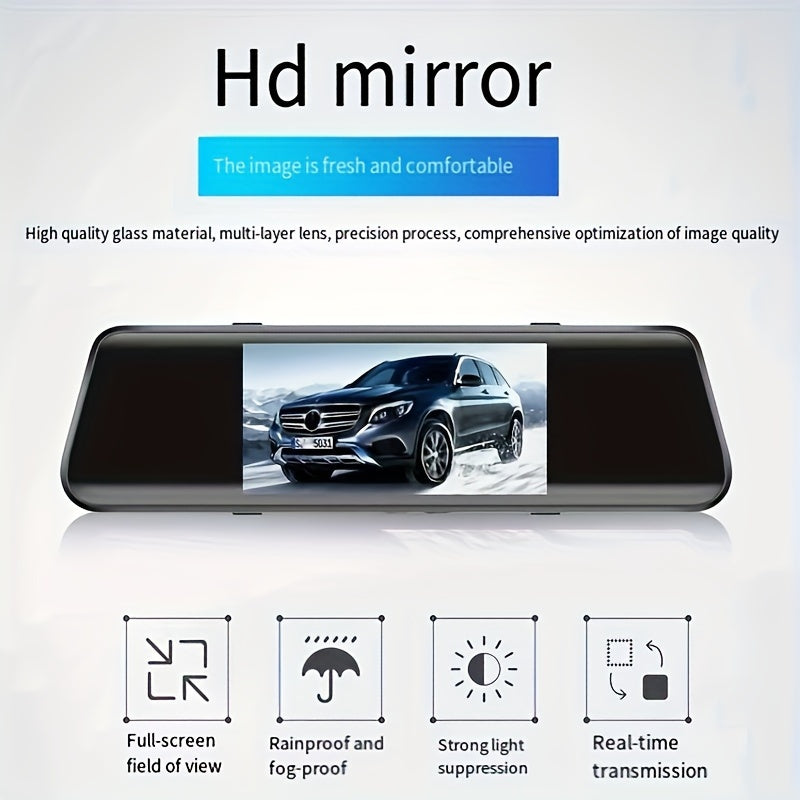 YiXingjia 1080P Dual Camera Car Dash Cam with Infrared Night Vision, Loop Recording, Wide-Angle Lens & 13.97cm IPS Touch Screen - Includes 64GB Card for Cars and Trucks, YIXINGJIA