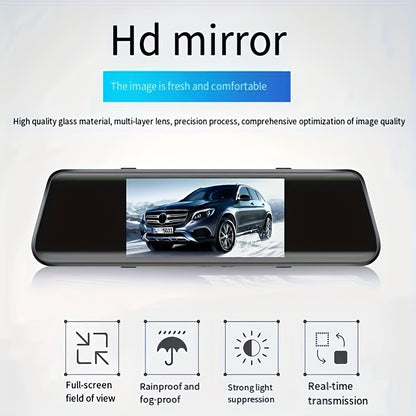 YiXingjia 1080P Ikki Kamera Avtomobil Dash Cam Infraqizil Tungi Ko‘rish, Takroriy Yozuv, Keng Burchakli Linza va 13.97 sm IPS Sensorli Tezkor Ekran - Avtomobillar va Yuk Mashinalari uchun 64GB Kartani o‘z ichiga oladi, YIXINGJIA