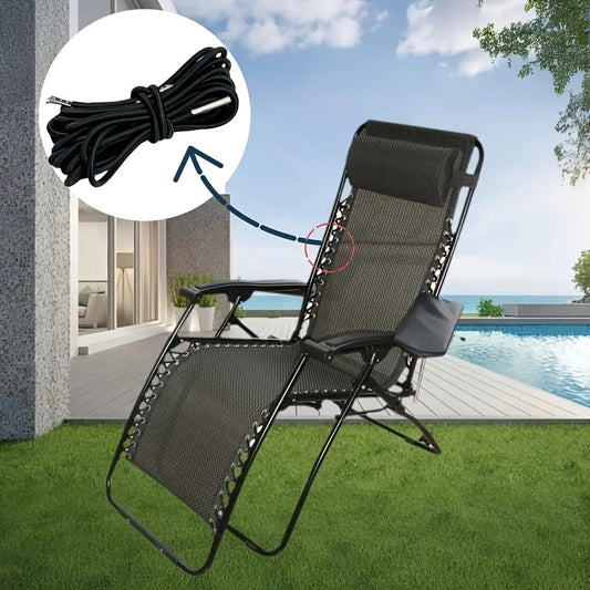 Black Zero Gravity Chair Replacement Fabric Set, Lounge Chair Cover with Ties, Elastic Patio Lounger Accessories for Outdoor Recliner, No Electricity Required - Upgrade Your Home Furniture