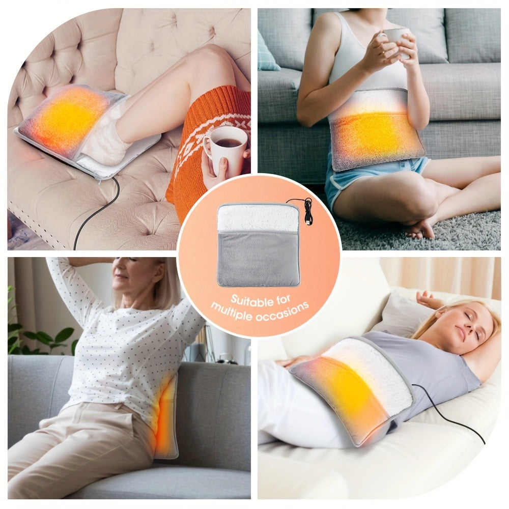 No need for batteries with this square foot heating pad, made of soft plush washable material and USB-powered for convenient portability. The 9W electric foot warmer is eco-friendly, using wheat straw material for added comfort and warmth.