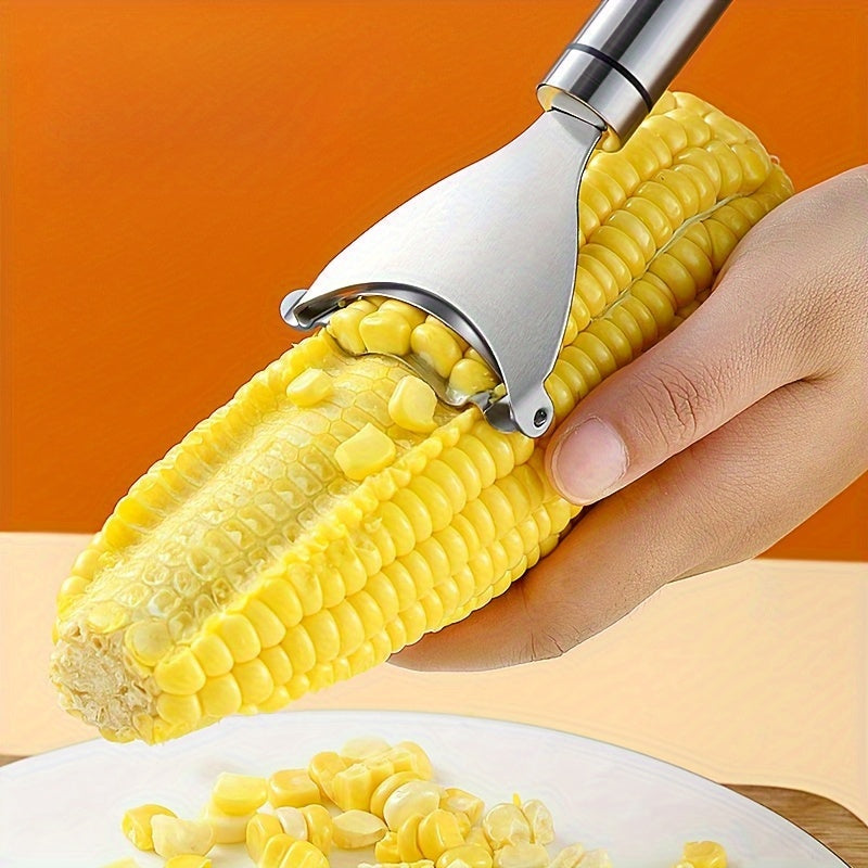 Corn Stripper made of Stainless Steel - User-Friendly Manual Cob Peeler for Household Kitchens, Ideal for BBQs & Outdoor Picnics