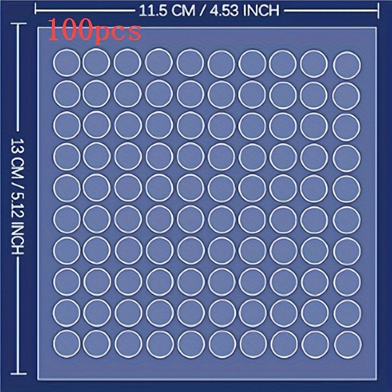 Прозрачные акриловые двухсторонние клейкие точки - нанолипкие подушечки, не оставляющие следов, для декора автомобиля, офиса, спальни, воздушных шаров и поделок - доступны в количестве 100 или 500 шт.