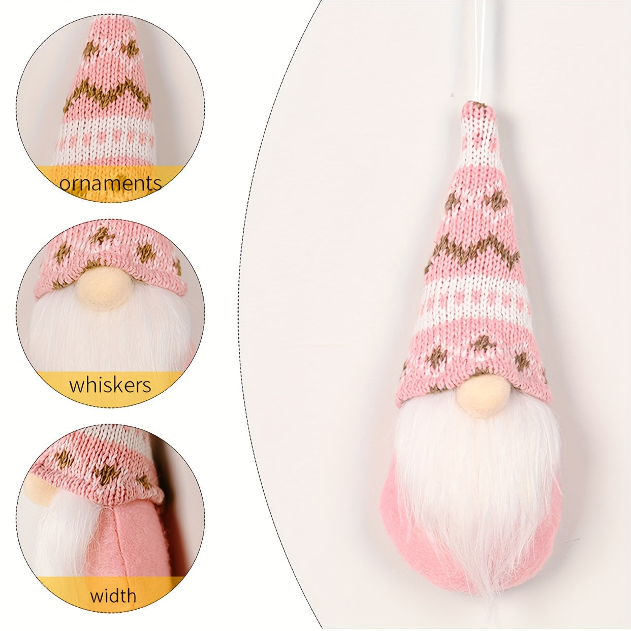 Set of 3 Christmas gnome ornaments for versatile seasonal decoration, perfect for holidays and special occasions.