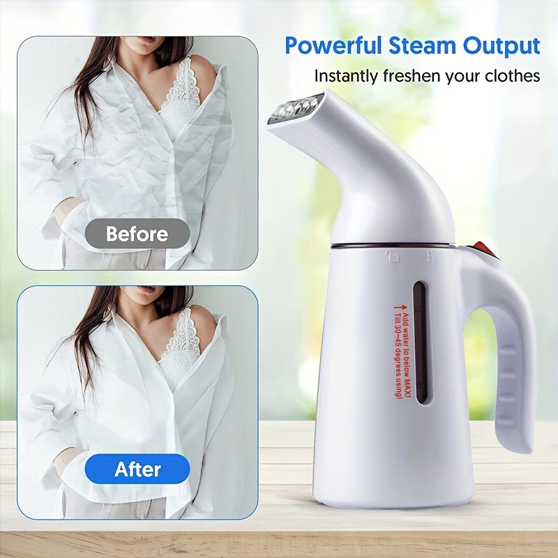 This handy Portable Handheld Garment Steamer quickly heats up to remove wrinkles from clothes, making it perfect for both travel and home use. With its EU plug and powerful fabric ironing capabilities, it is an ideal choice for keeping your wardrobe