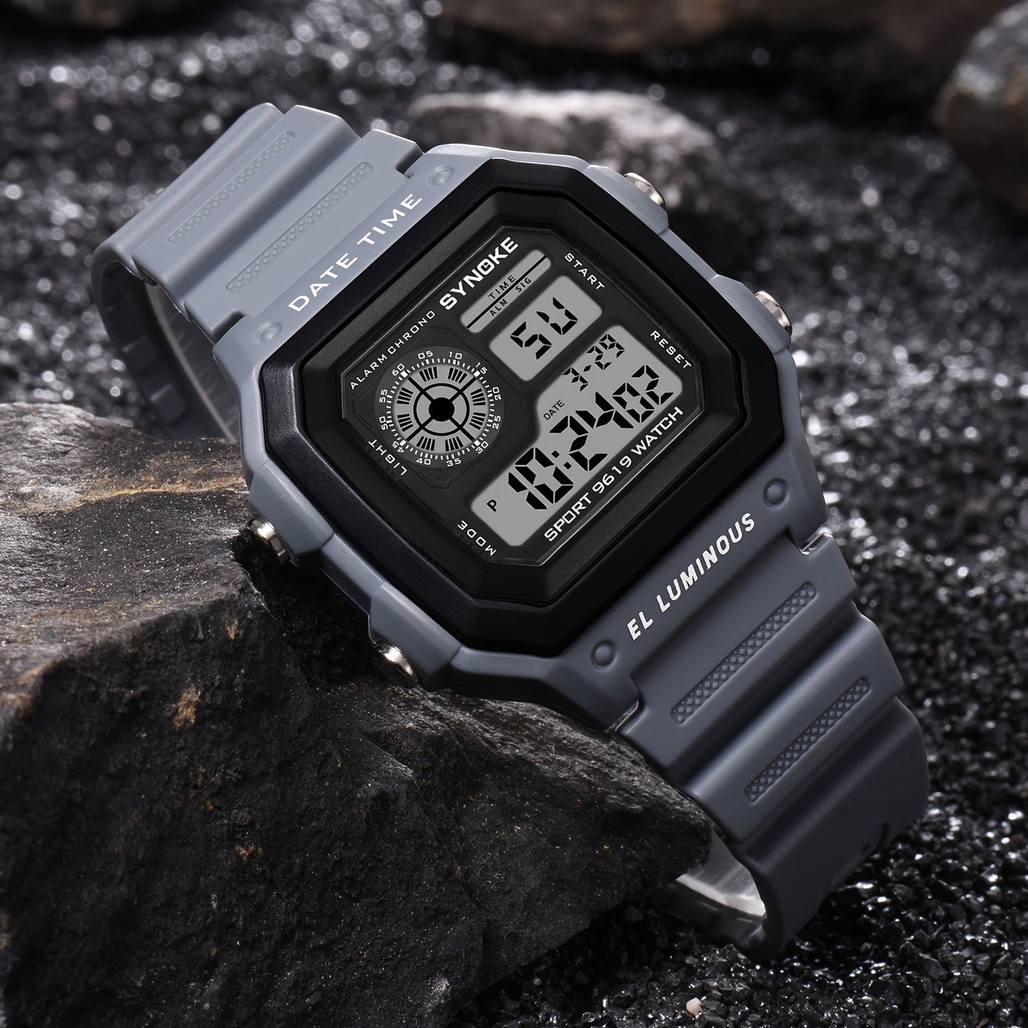 Shiny Waterproof Sports Men's Square Watch, Perfect Gift Option