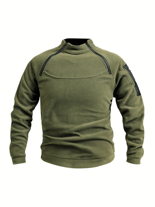 Men's cozy fleece sweatshirt for cold weather.