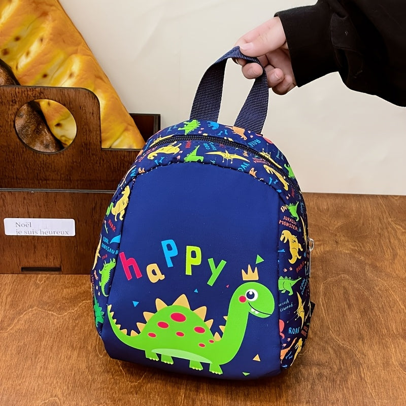 Compact Dinosaur Backpack for Teens & Adults - Strong Nylon, Adjustable Straps, Zip Closure, Foldable