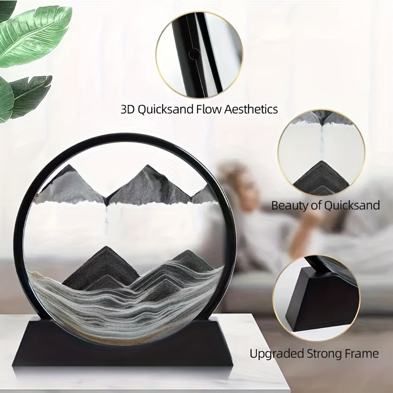 Art Timer Quicksand - Unique Decor for Living Room, Creative Gift Idea for Home and Office Desk