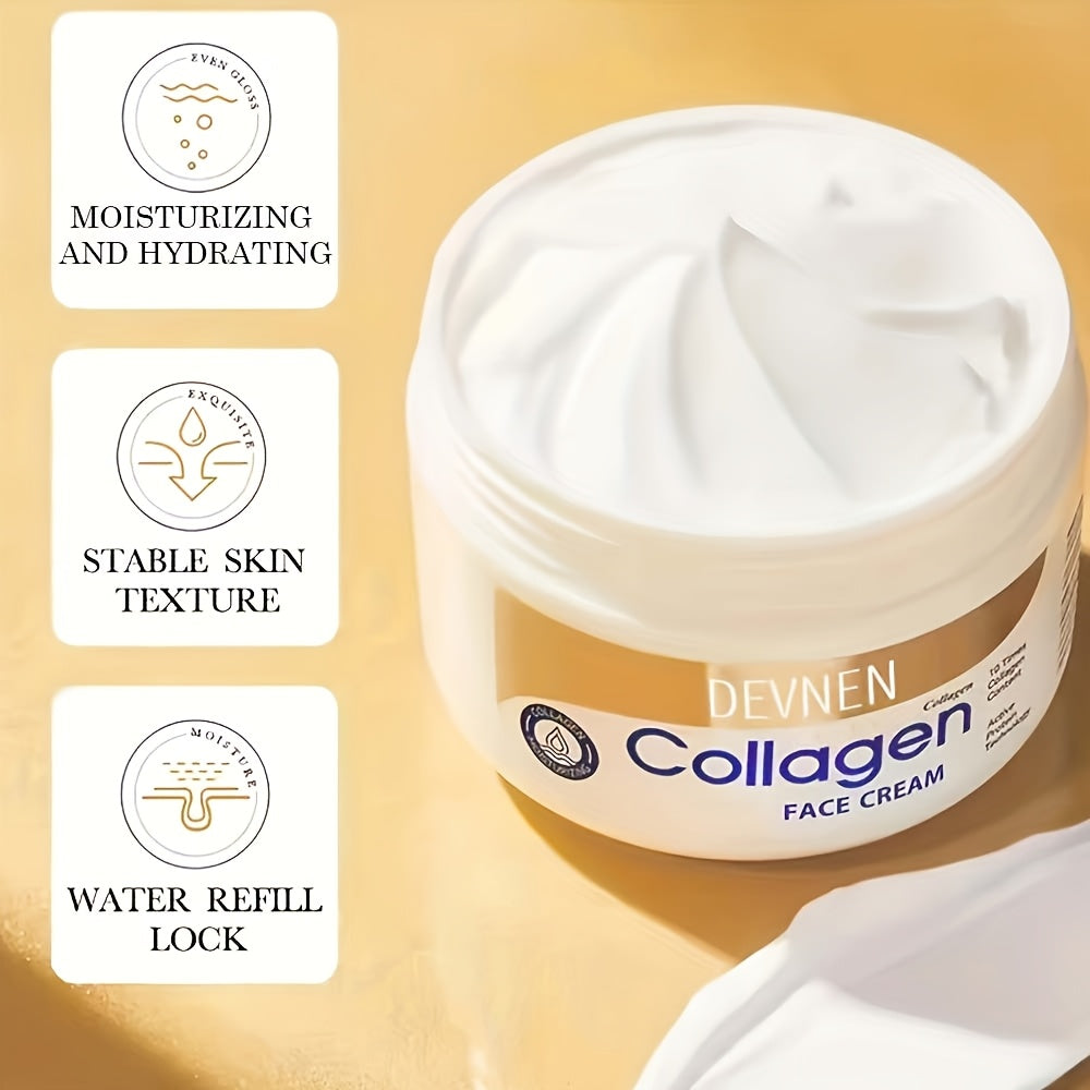 100g Collagen Face Cream for Day & Night, Moisturizes, Brightens, and Contains Retinol.