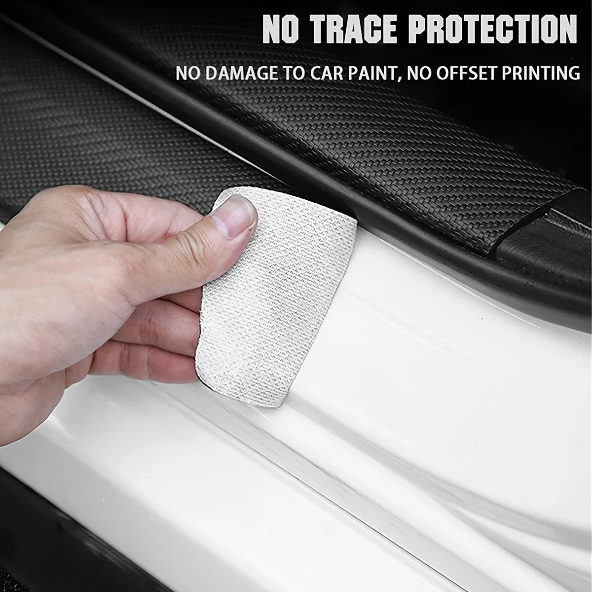 Car door sill protectors in 1-pack or 4-pack options, made of waterproof PVC leather to prevent scratches and collisions on all vehicle models.