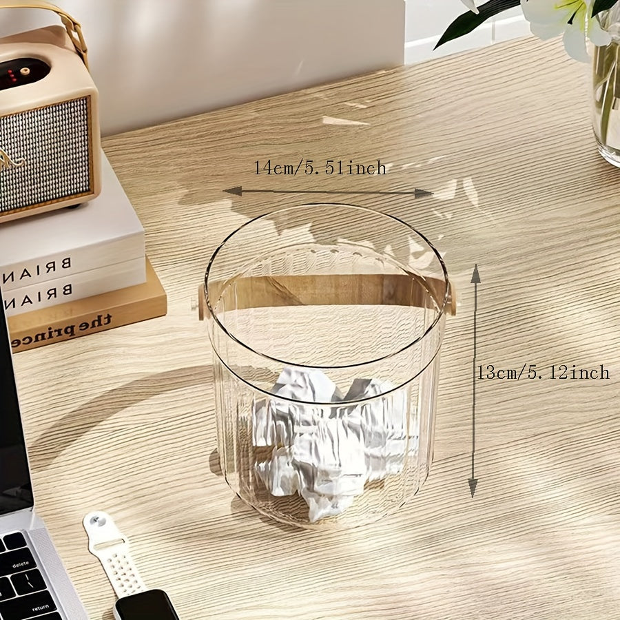 Clear PET Ice Bucket - Multipurpose Storage Container for Cold Drinks, Fruit, and Desktop Organization - Durable Terephthalate Material