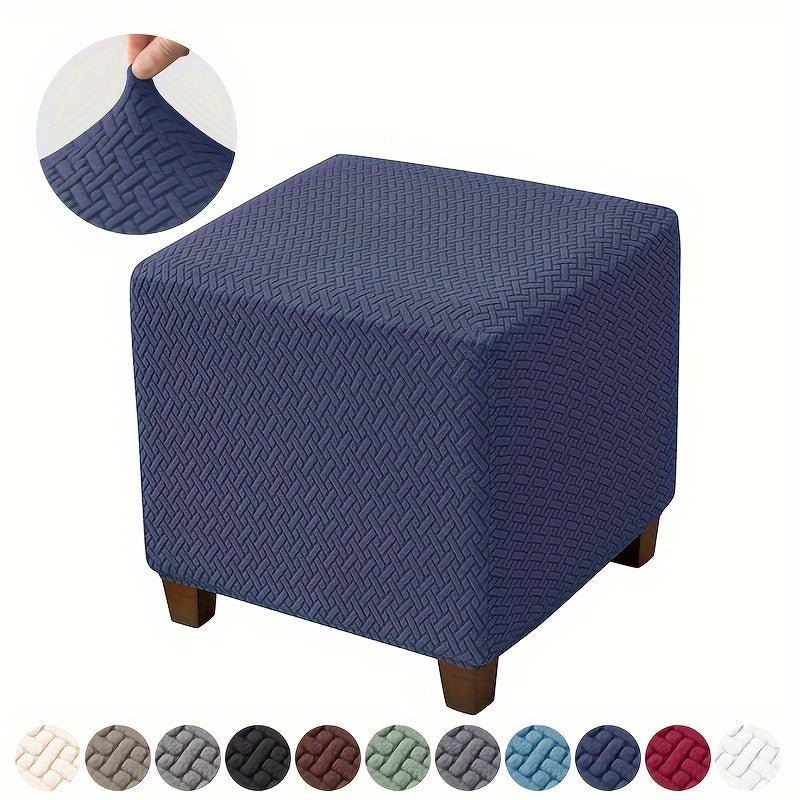 Elastic slipcover for ottoman stool, anti-dust, all-inclusive, perfect for home or office.