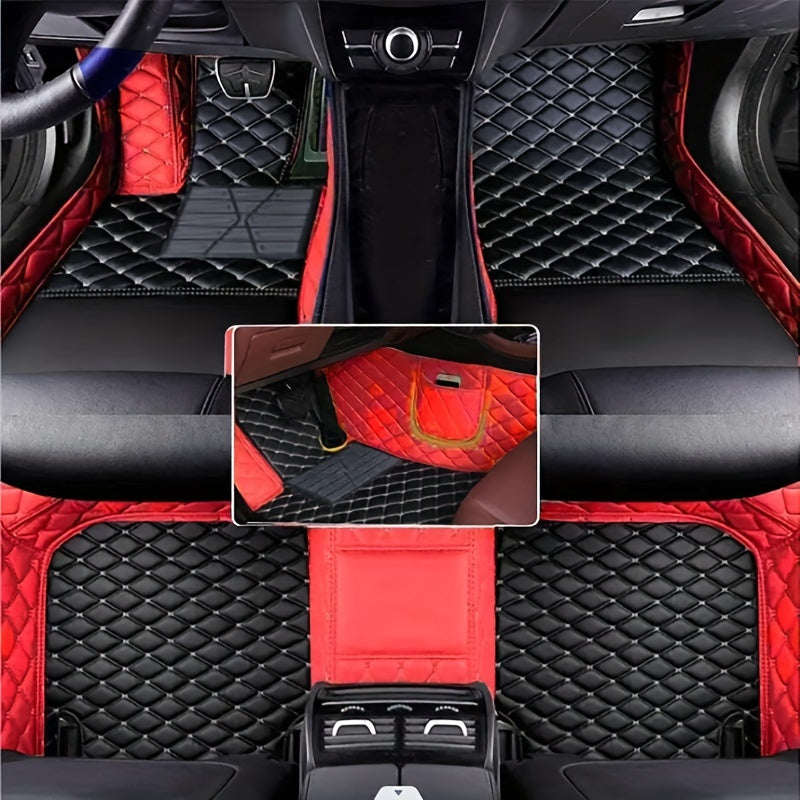 3D PU Leather Car Floor Mats for Chevrolet Silverado 1500 2012-2019 Interior Accessories