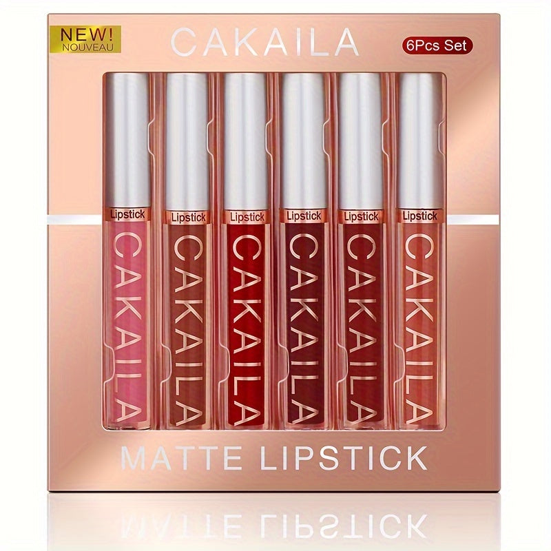 CAKAILA 6-Color long-lasting and waterproof lip gloss set for women.