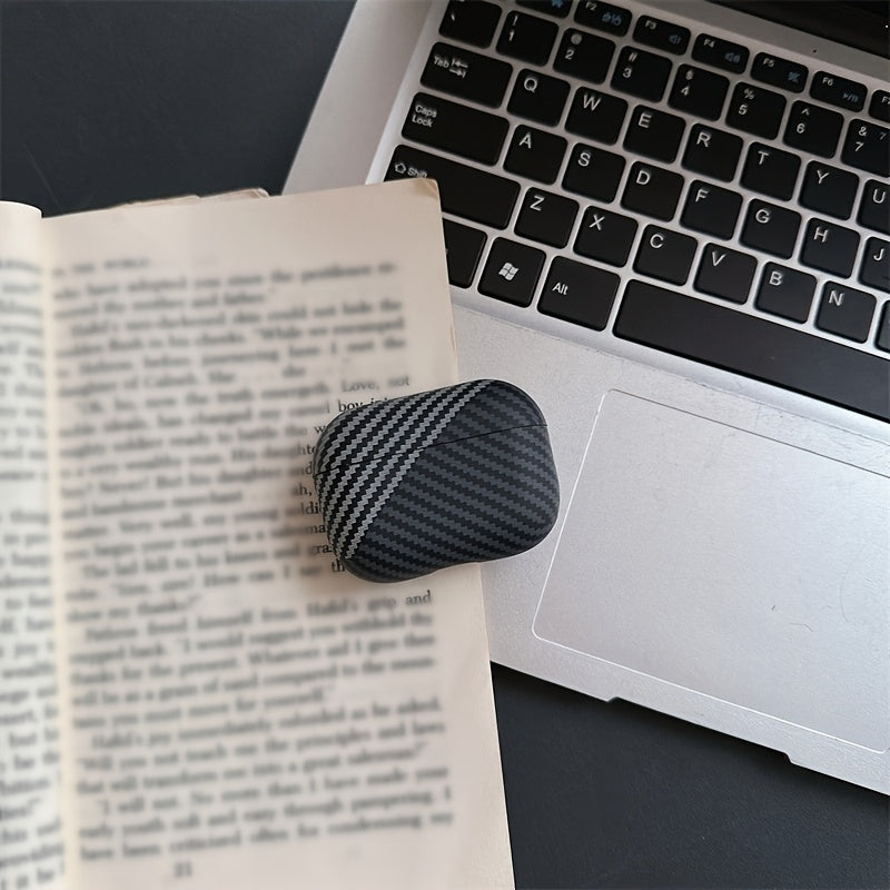 Carbon fiber color striped Airpods Pro case for various Apple headphone models.