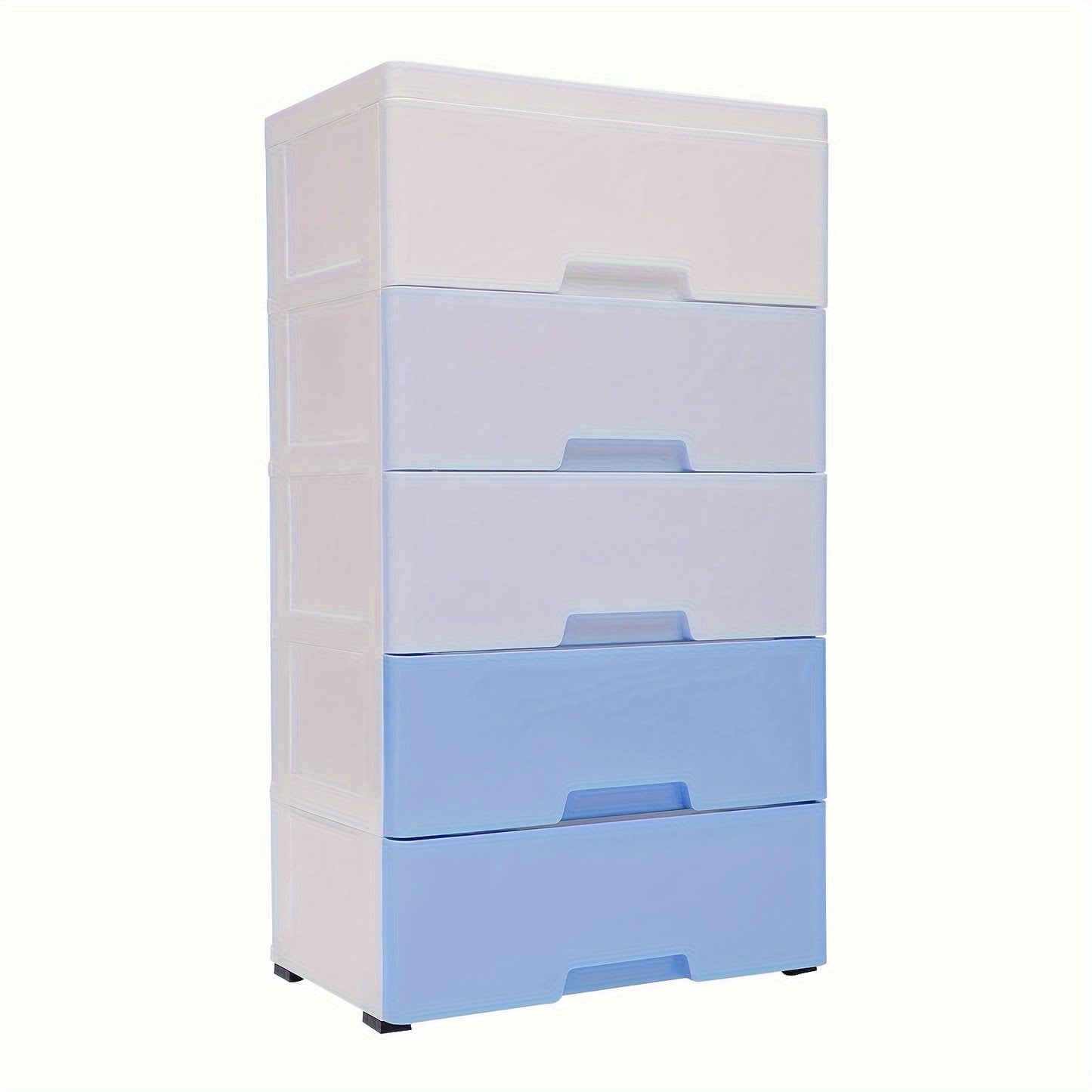 Large 5-drawer plastic storage cabinet with festive Christmas design for toys and home items in kitchen, bedroom, and living room.