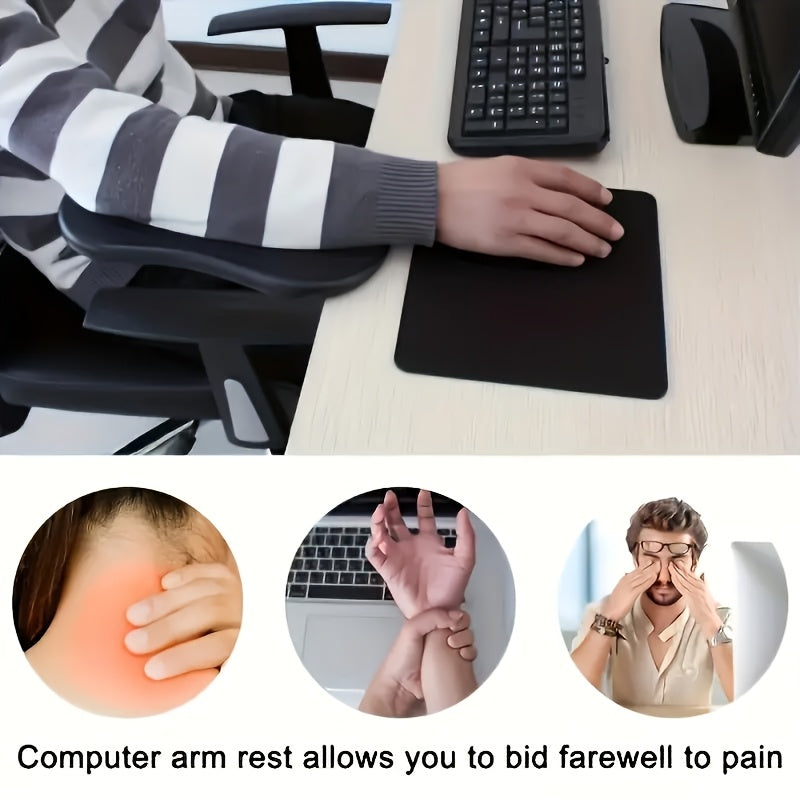 Ergonomic Desk Armrest Extender - Comfortable Elbow Support for Gaming and Office, Ideal for Keyboard & Mouse Setup in black