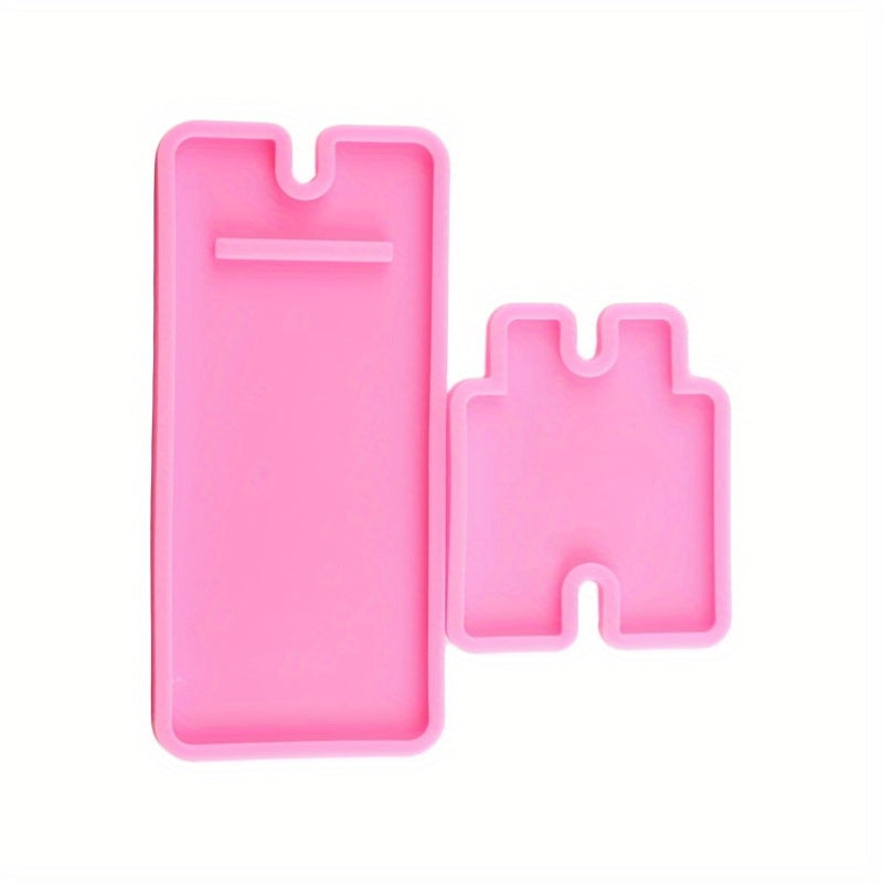 Silicone mold for making mobile phone stand resin casting, ideal for DIY crafts.