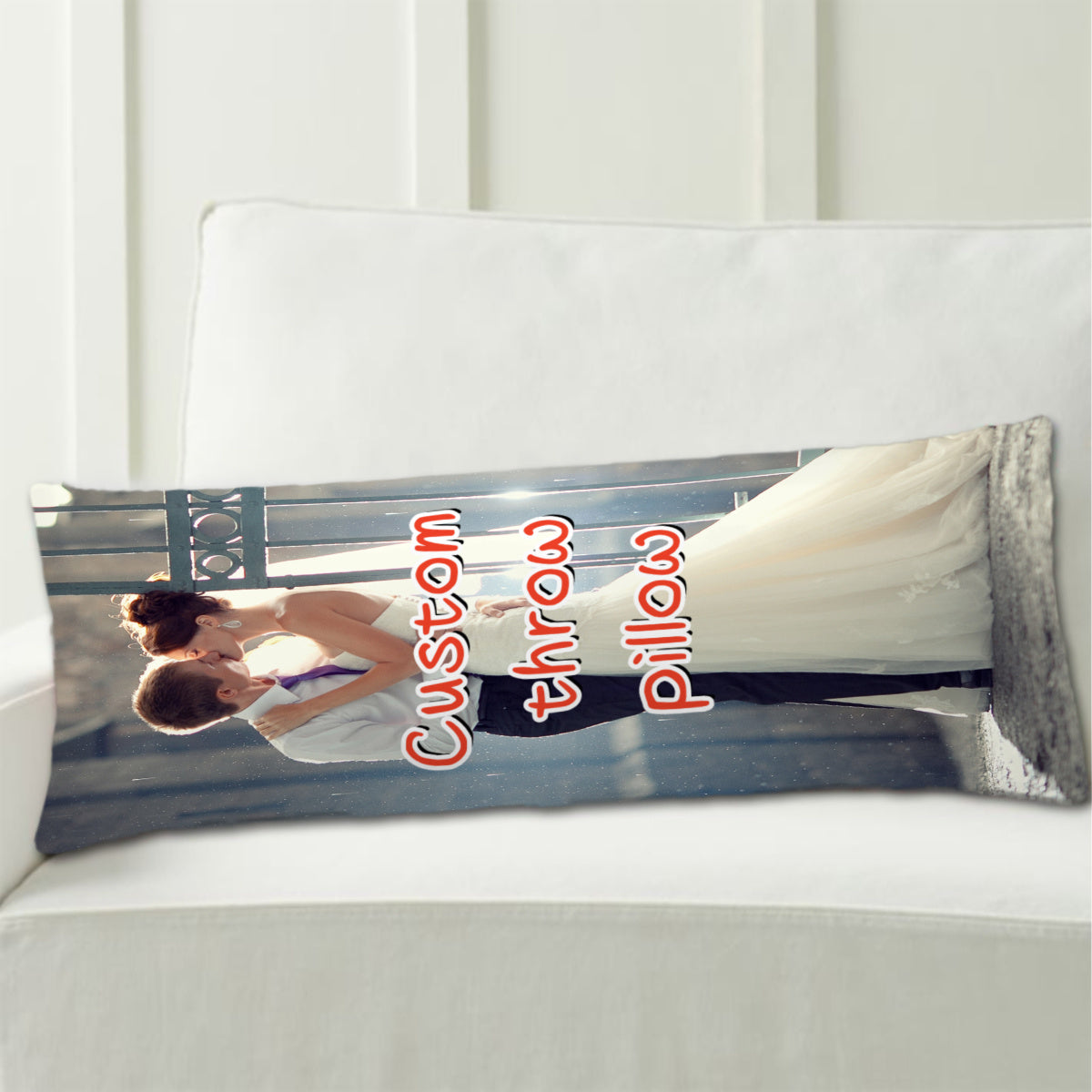 Create your own Custom Photo Body Pillow with this Personalized 50.8x137.16 cm Long Plush Pillowcase featuring a Double-Sided Print. This makes a great gift for Valentine's Day, Christmas, or Thanksgiving. Please note that there is no insert included.