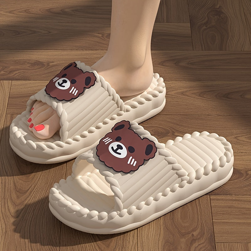 Women's Summer EVA Sandals with Adorable Bear Cartoon Slides