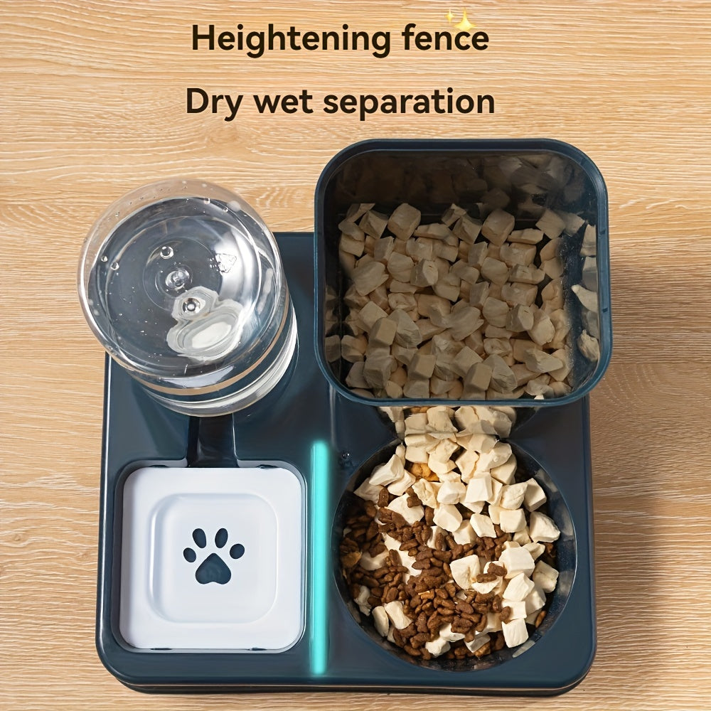 Cat & Dog Feeder/Water Dispenser - Battery-Free Pet Food Bowl for Cats, Non-Electric