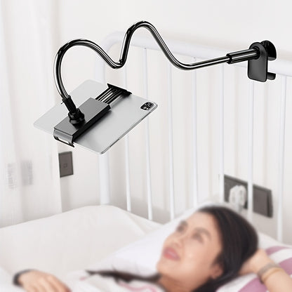 [On Sale] Black/White Tablet Phone Stand with 360° Rotation for Universal Bedside Support