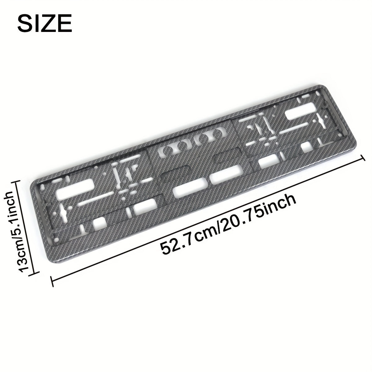 XCLPF Carbon Fiber Texture Car License Plate Holder, Fits UK & EU Standard, Durable Plastic Bracket for European Models.