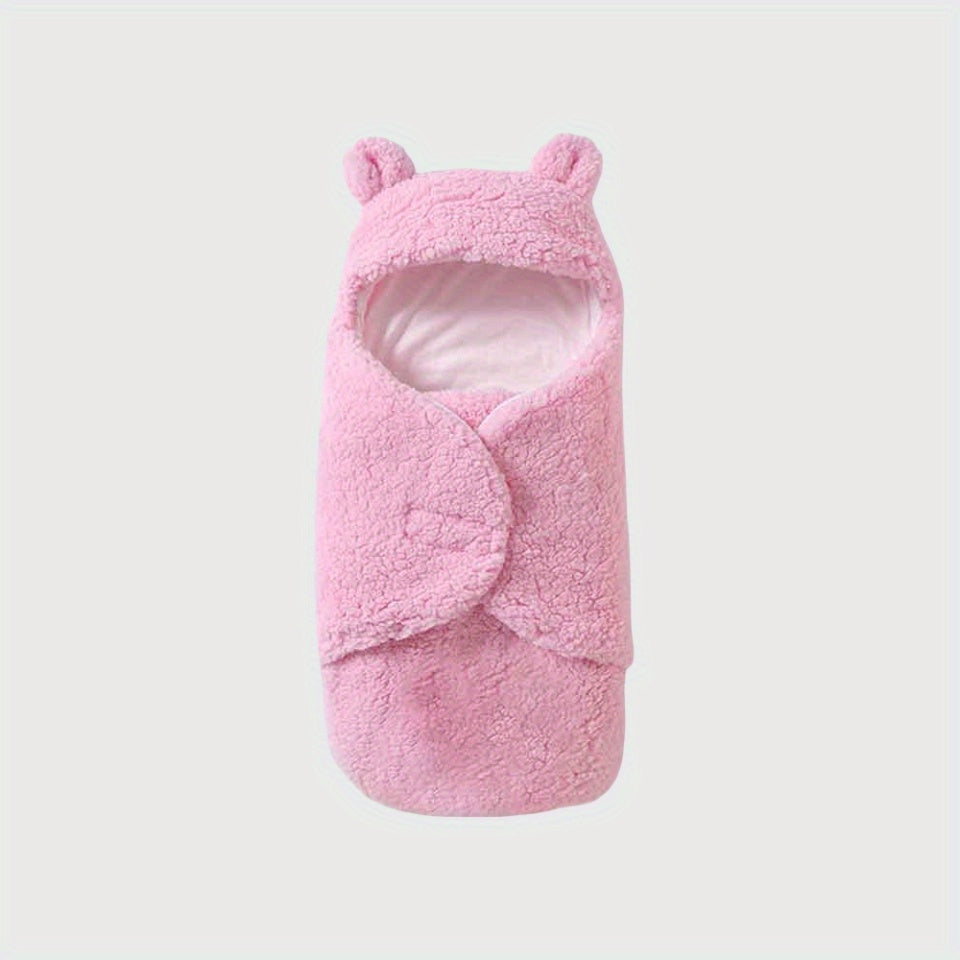 Ultra soft newborn fleece teddy bear swaddle for winter, perfect for Christmas, Halloween, and Thanksgiving Day gift.